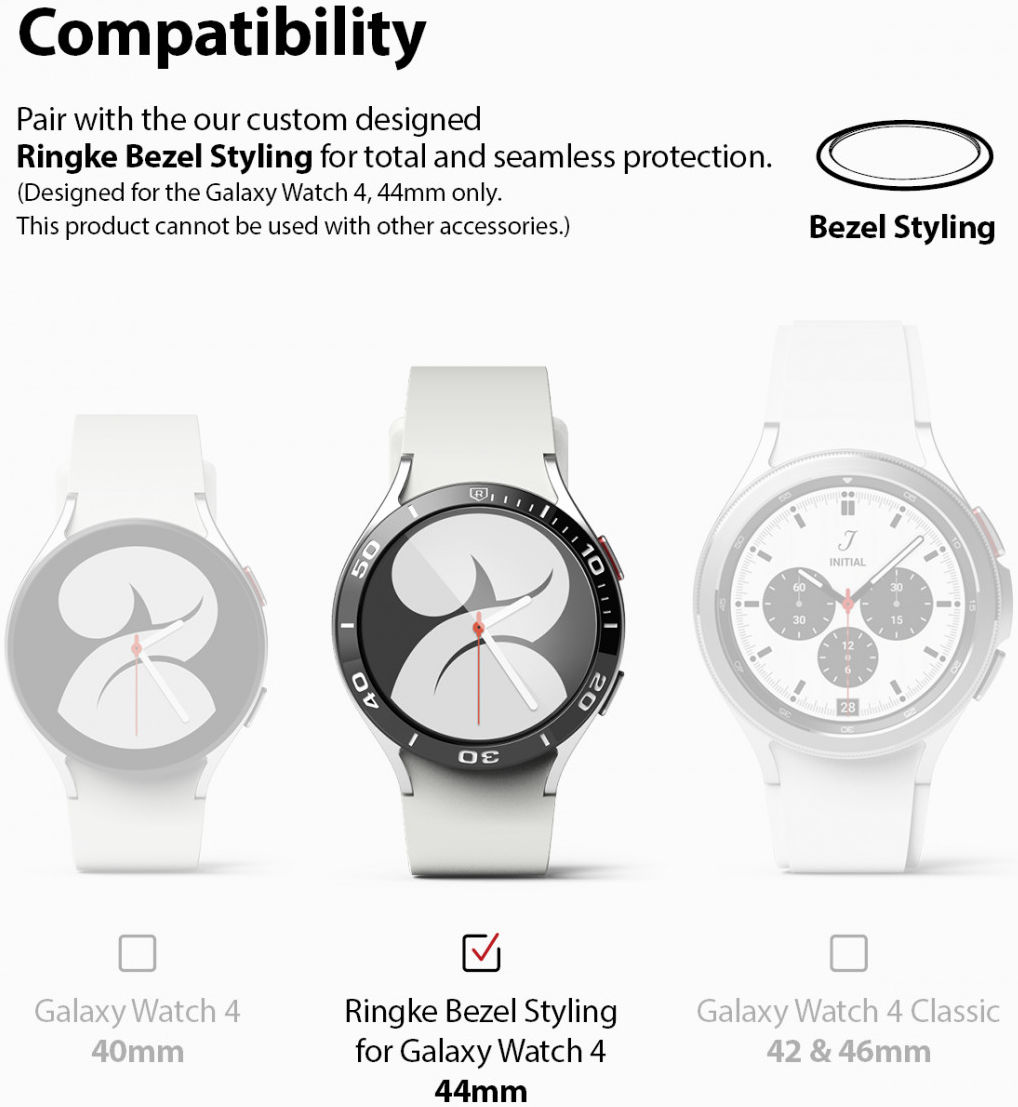 Ringke Bezel Styling Samsung Galaxy Watch 4 44MM Screen Protector (4P) afbeelding 11