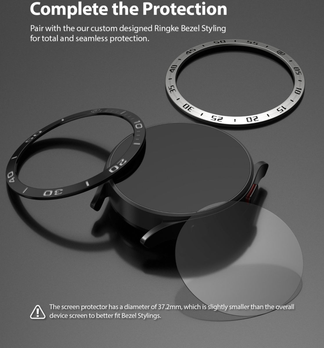Ringke Bezel Styling Samsung Galaxy Watch 4 44MM Screen Protector (4P) afbeelding 3
