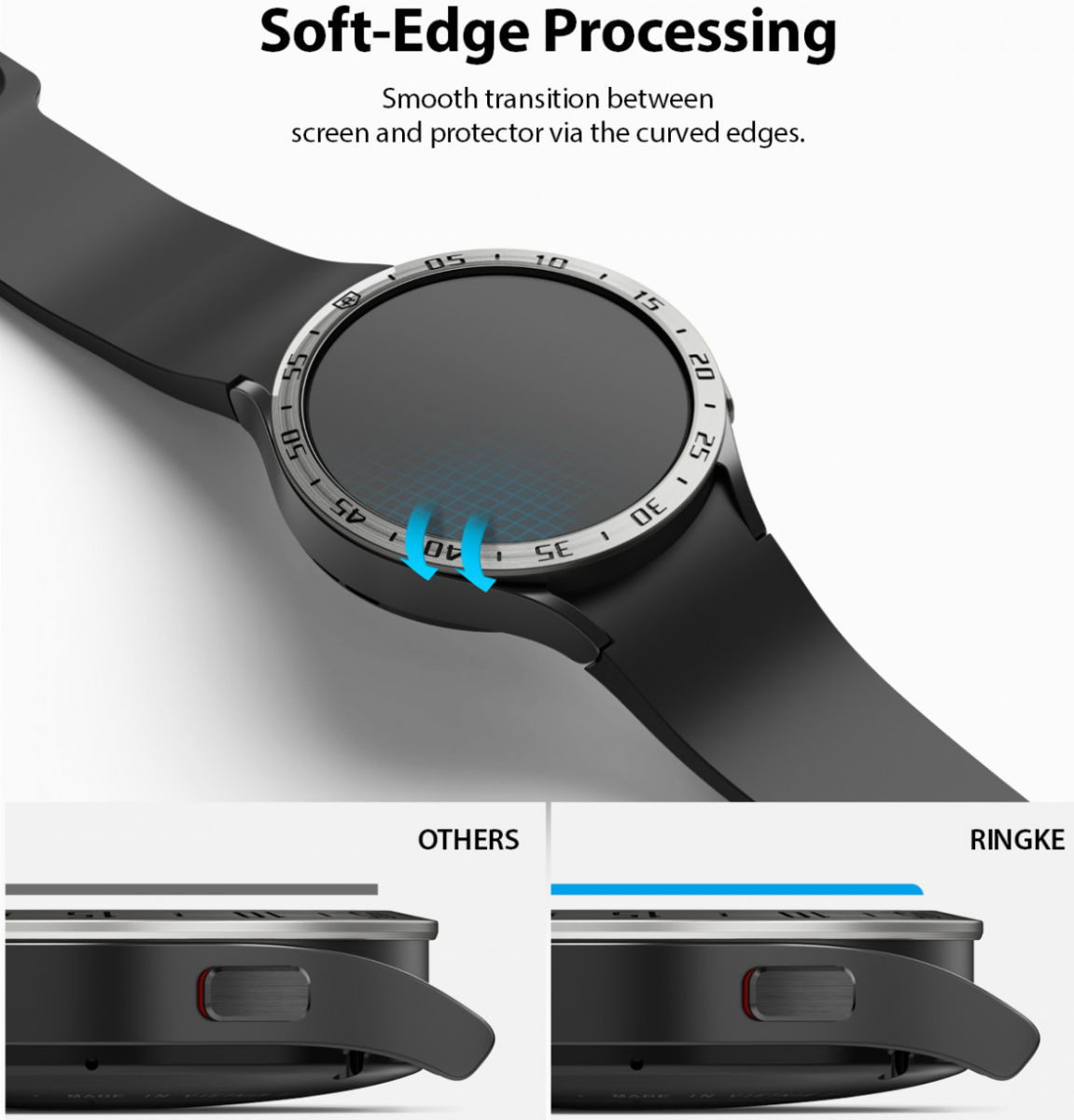 Ringke Bezel Styling Samsung Galaxy Watch 4 44MM Screen Protector (4P) afbeelding 4