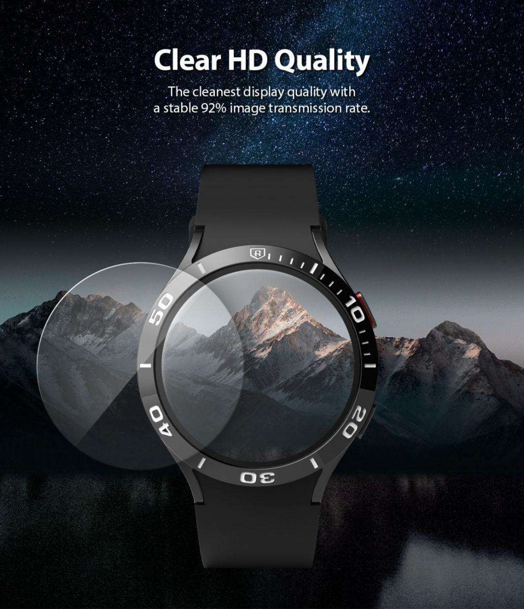 Ringke Bezel Styling Samsung Galaxy Watch 4 44MM Screen Protector (4P) afbeelding 7