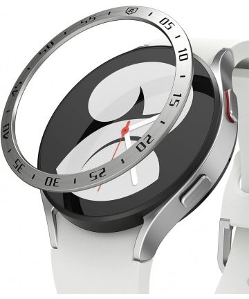 Ringke Bezel Styling Galaxy Watch 4 40MM Randbeschermer RVS Zilver Cases