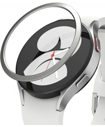 Ringke Bezel Styling - Galaxy Watch 4 40MM Randbeschermer - Staal - Zilver Cases