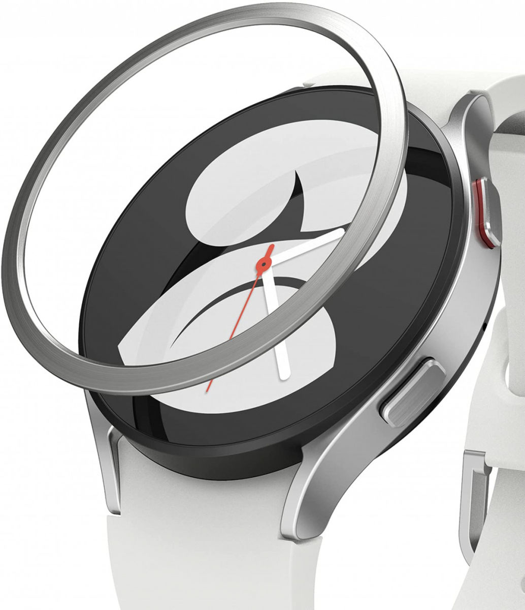 Ringke Bezel Styling - Galaxy Watch 4 40MM Randbeschermer - Staal - Zilver afbeelding 1