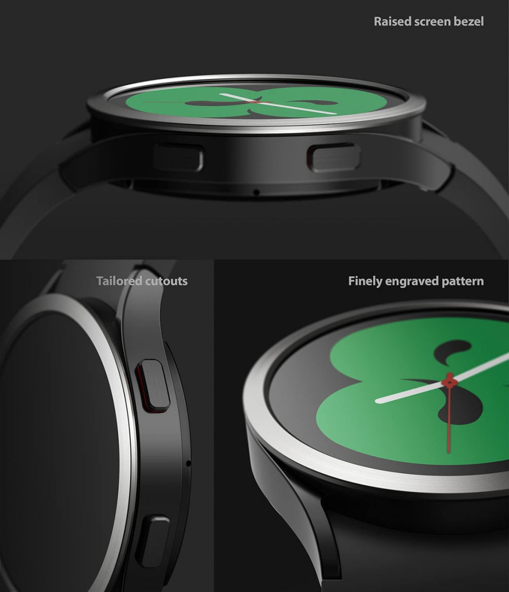 Ringke Bezel Styling - Galaxy Watch 4 40MM Randbeschermer - Staal - Zilver afbeelding 8