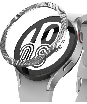 Ringke Bezel Styling - Galaxy Watch 4 44MM Randbeschermer - Zilver Cases