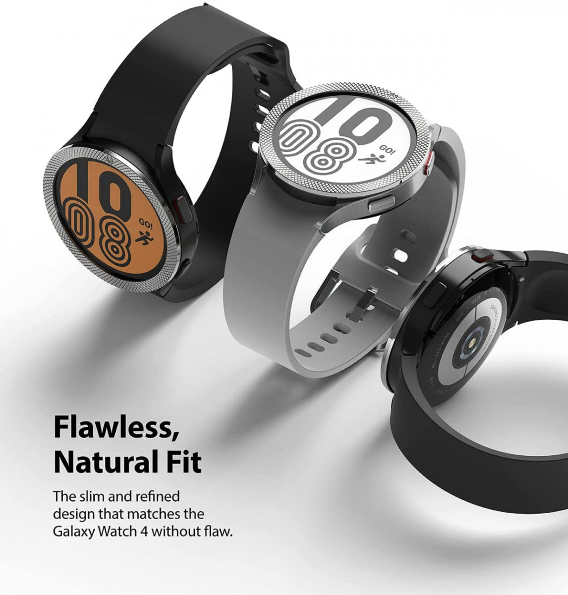 Ringke Bezel Styling - Galaxy Watch 4 44MM Randbeschermer - Zilver afbeelding 7