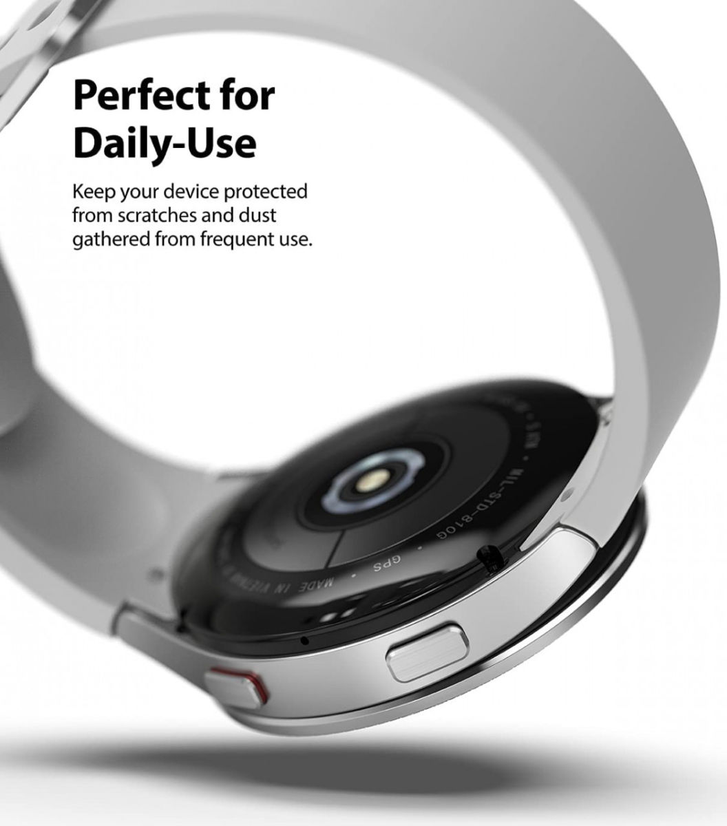 Ringke Bezel Styling - Galaxy Watch 4 44MM Randbeschermer - Zilver afbeelding 8