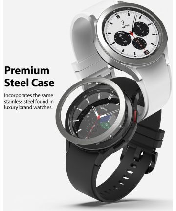 Ringke Bezel Styling Galaxy Watch 4 42MM Randbeschermer Zilver Cases