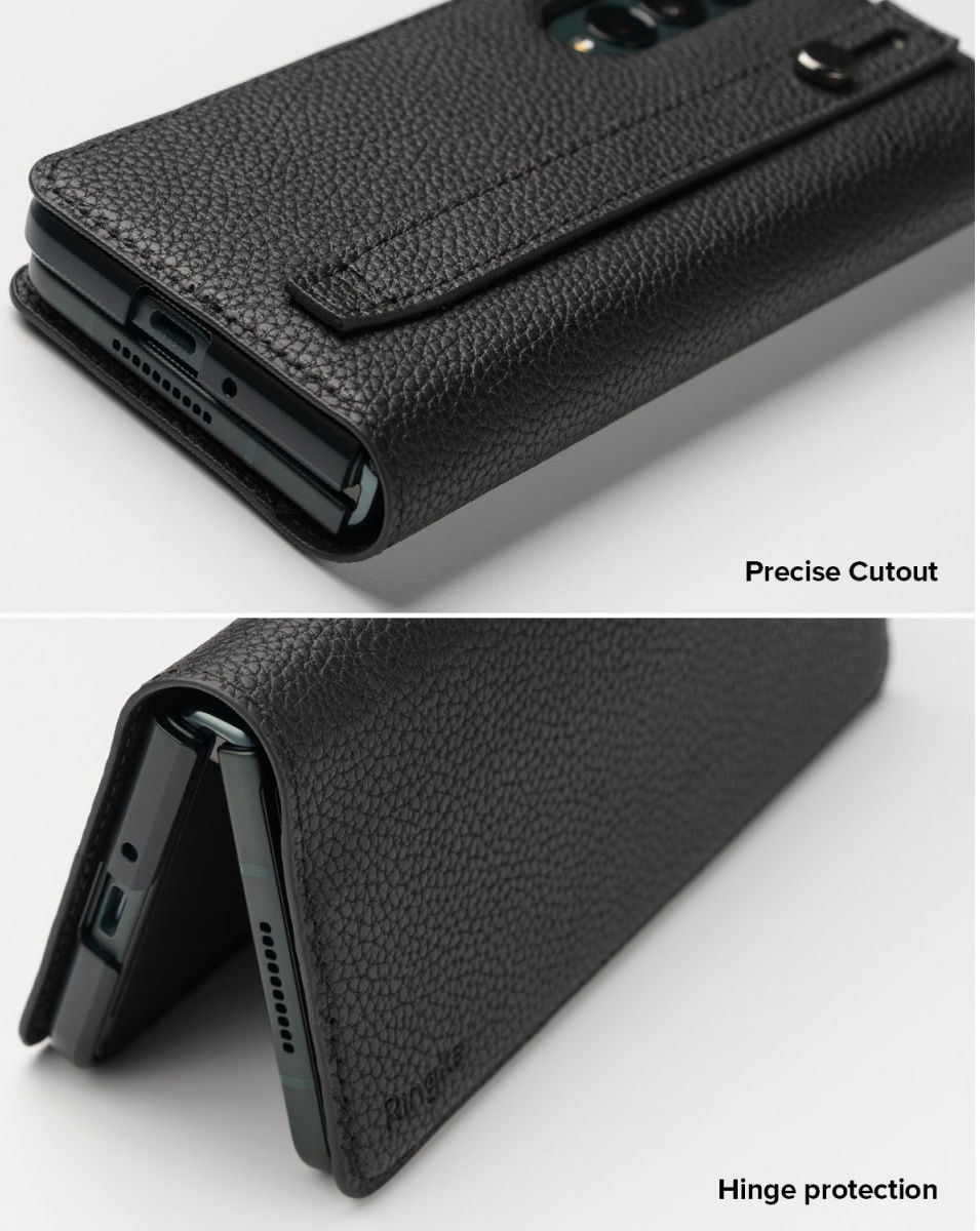 Ringke Folio Signature EZ Strap Samsung Galaxy Z Fold 3 Hoesje Zwart afbeelding 8