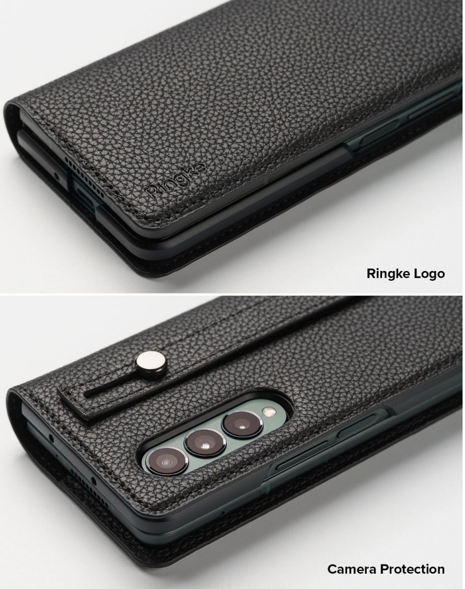 Ringke Folio Signature EZ Strap Samsung Galaxy Z Fold 3 Hoesje Zwart afbeelding 6