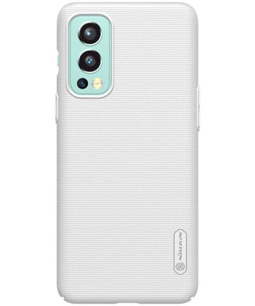 Nillkin Super Frosted Shield OnePlus Nord 2 5G Hoesje Back Cover Wit Hoesjes