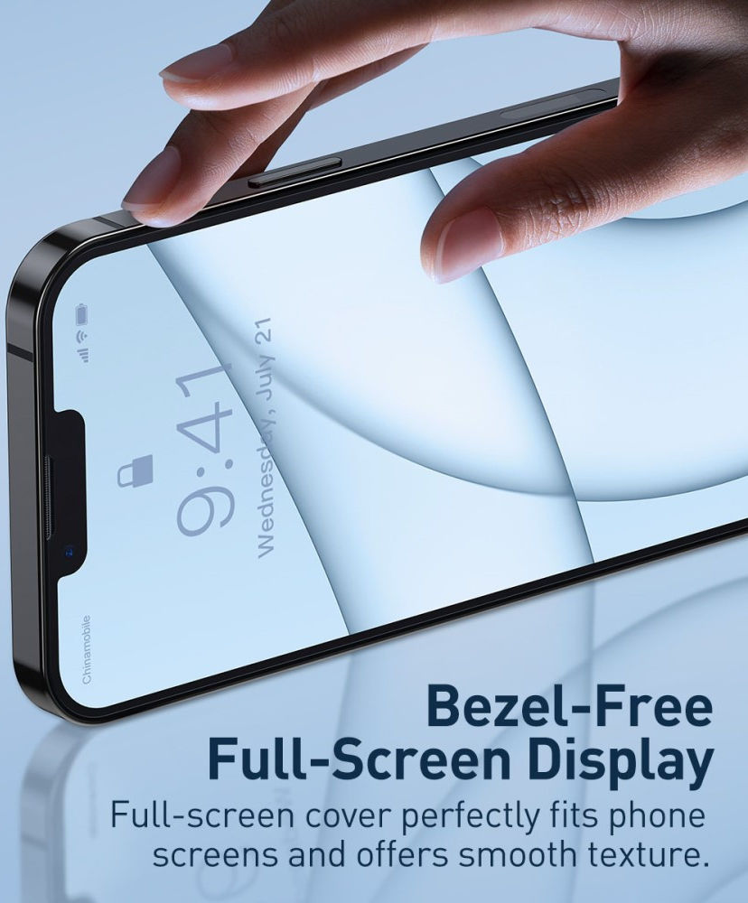 Baseus Apple iPhone 13 Mini Tempered Glass Screenprotector (2-Pack) afbeelding 8