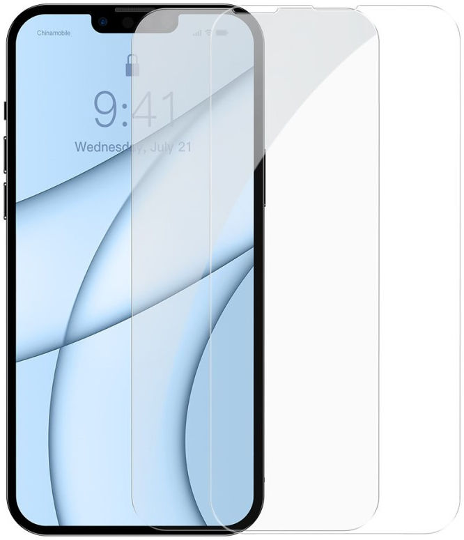 Baseus Apple iPhone 13 Mini Tempered Glass Screenprotector (2-Pack) afbeelding 1