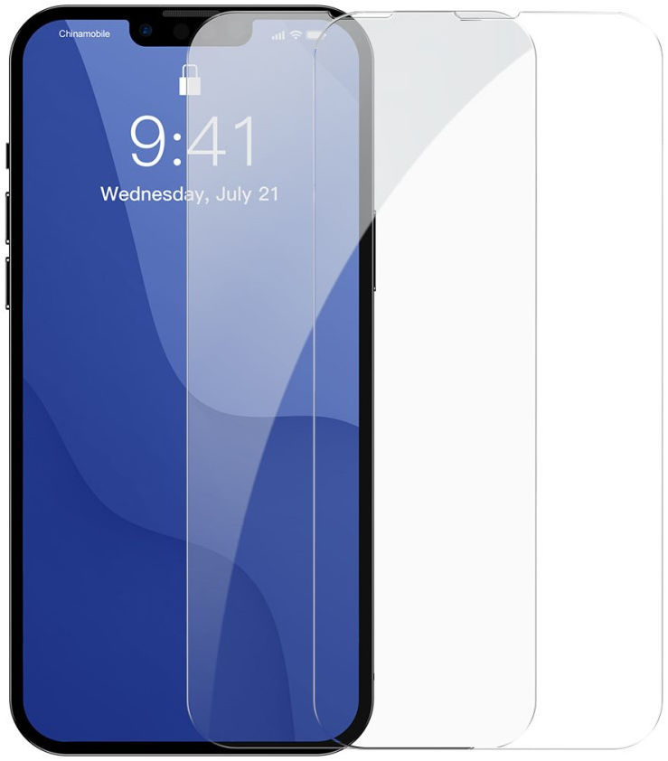 Baseus Apple iPhone 13 / Pro Tempered Glass Screenprotector (2-Pack) afbeelding 1