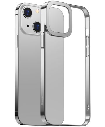 Baseus Apple iPhone 13 Hoesje Back Cover TPU Transparant Grijs Hoesjes
