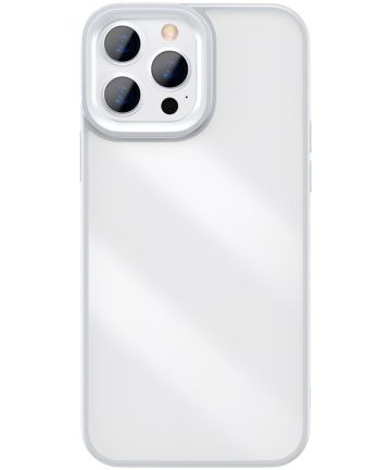 Baseus Apple iPhone 13 Pro Hoesje Back Cover TPU Transparant Grijs Hoesjes