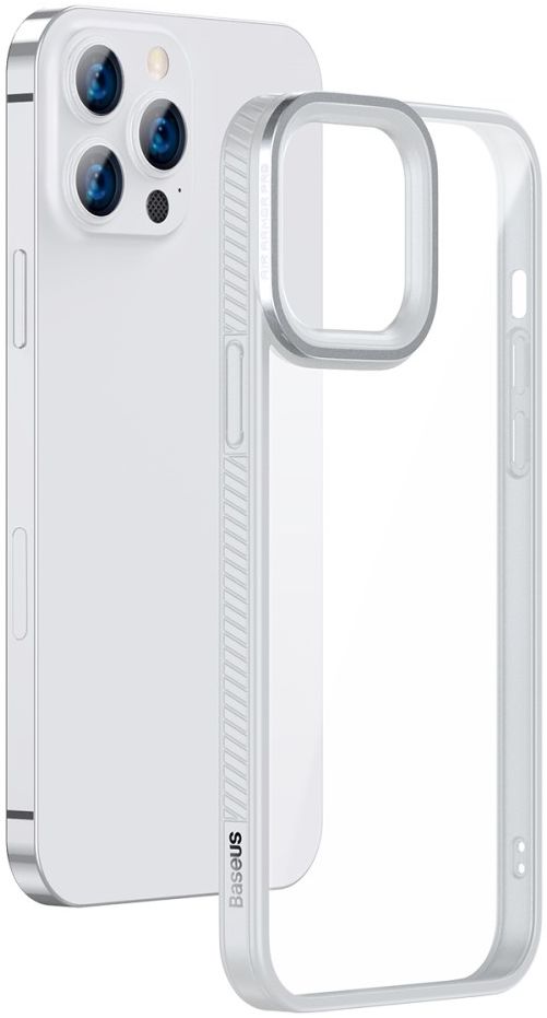 Baseus Apple iPhone 13 Pro Max Hoesje TPU Back Cover Transparant/Grijs afbeelding 1