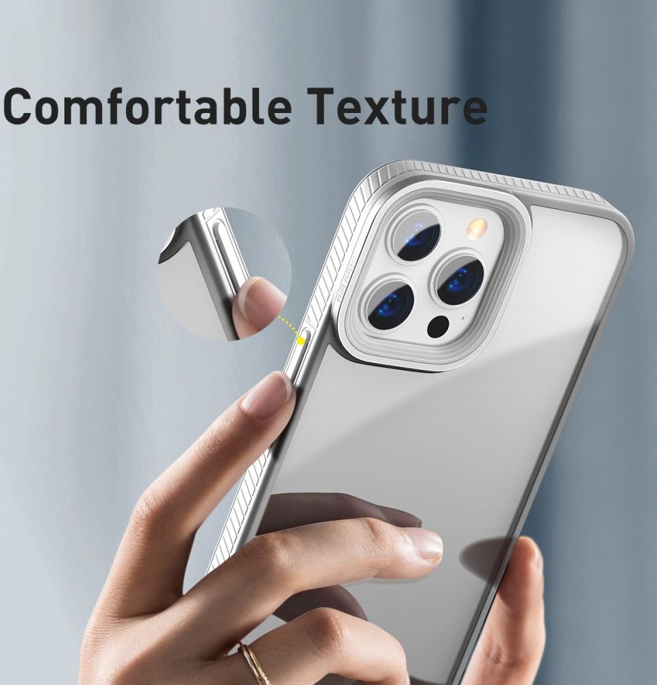 Baseus Apple iPhone 13 Pro Max Hoesje TPU Back Cover Transparant/Grijs afbeelding 10