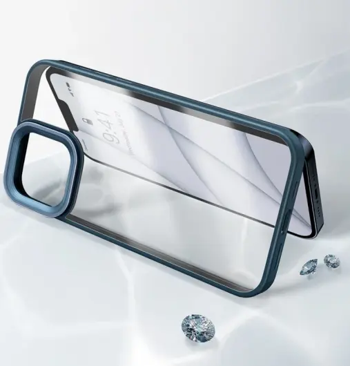 Baseus Apple iPhone 13 Hoesje Back Cover TPU Transparant Blauw afbeelding 6