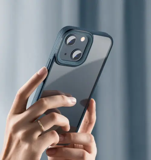 Baseus Apple iPhone 13 Hoesje Back Cover TPU Transparant Blauw afbeelding 7