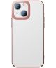 Baseus Apple iPhone 13 Hoesje Back Cover TPU Transparant Roze