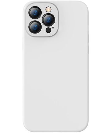 Baseus Liquid Apple iPhone 13 Pro Max Hoesje Siliconen Wit Hoesjes