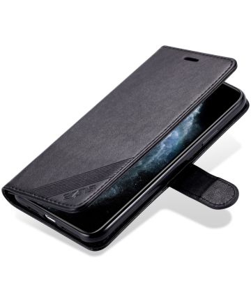 AZNS Apple iPhone 13 Mini Hoesje Wallet Book Case Kunstleer Zwart Hoesjes