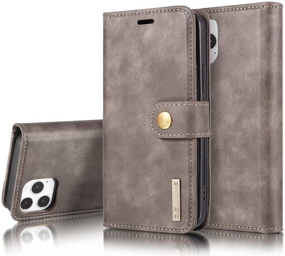 Apple iPhone 13 Pro Hoesje 2-in-1 Book Case en Back Cover Coffee afbeelding 7