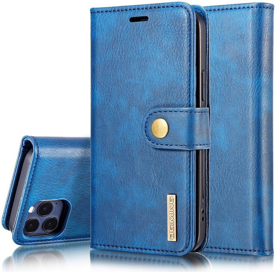 Apple iPhone 13 Pro Hoesje 2-in-1 Book Case en Back Cover Blauw afbeelding 7