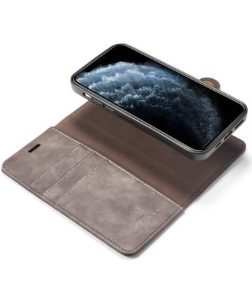 DG Ming Apple iPhone 13 Hoesje 2-in-1 Book Case en Back Cover Coffee Hoesjes