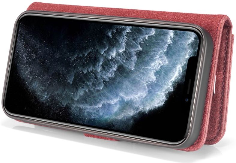 Apple iPhone 13 Mini Hoesje 2-in-1 Book Case en Back Cover Rood afbeelding 11