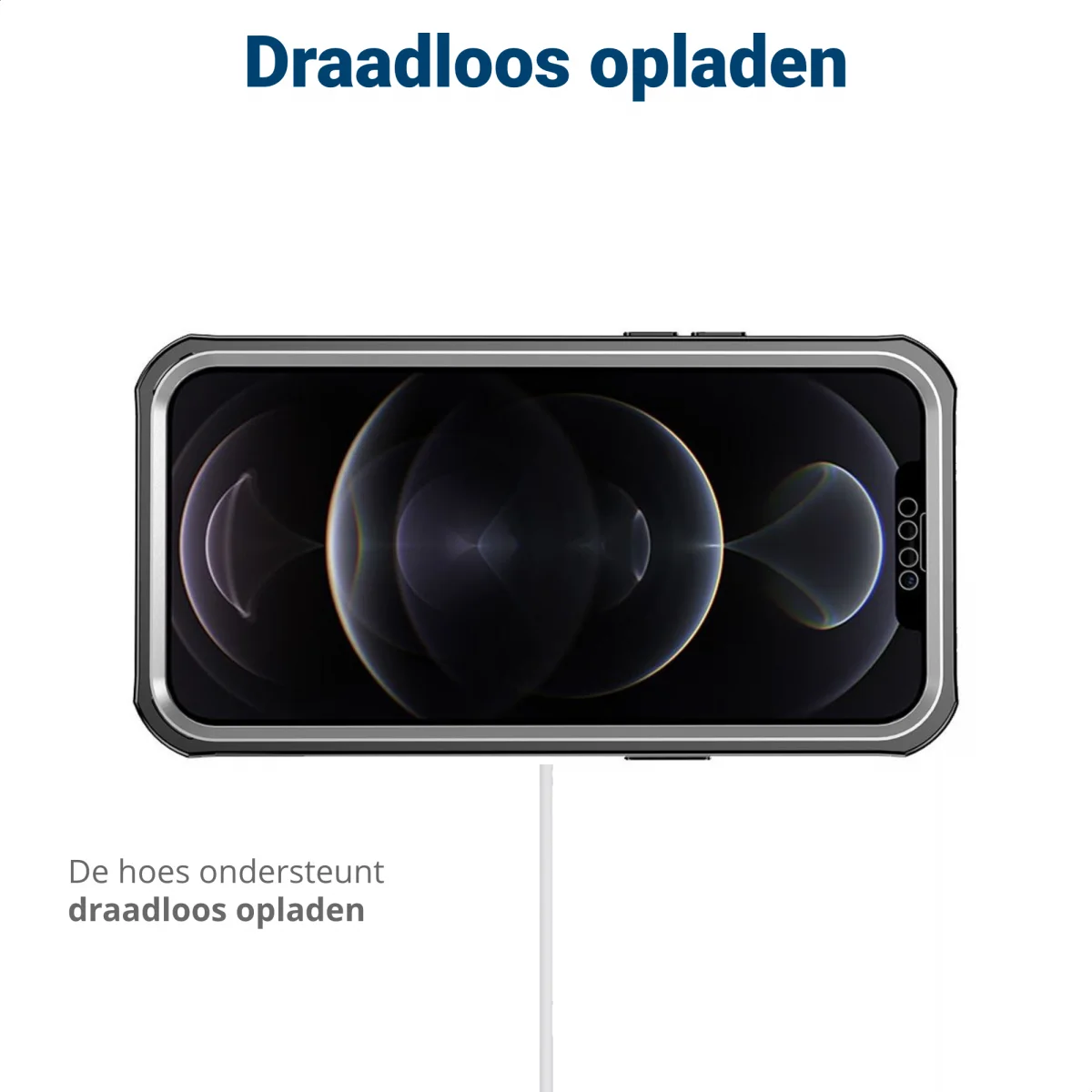 Apple iPhone 13 Hoesje Full Protect 360° Cover Schokbestendig Zwart afbeelding 9
