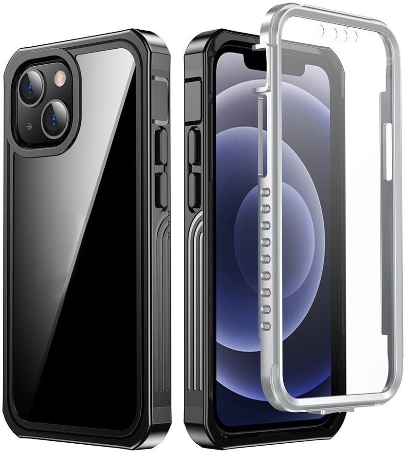 Apple iPhone 13 Hoesje Full Protect 360° Cover Schokbestendig Zwart afbeelding 1