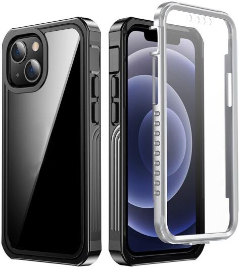 Apple iPhone 13 Hoesje Full Protect 360° Cover Schokbestendig Zwart afbeelding 1