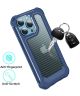 Apple iPhone 13 Pro Hoesje Volledig Schokbestendig Carbon Cover Blauw