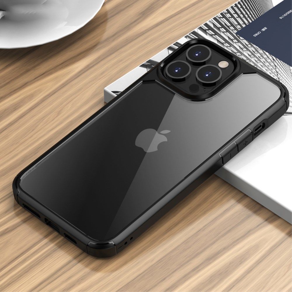 iPaky Apple iPhone 13 Pro Max Hoesje Back Cover Transparant/Zwart afbeelding 2