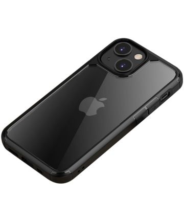 iPaky Apple iPhone 13 Hoesje Hybride Back Cover Transparant/Zwart Hoesjes