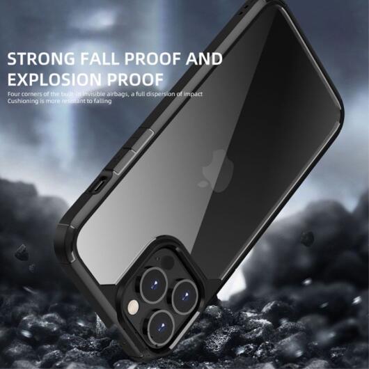 iPaky Apple iPhone 13 Hoesje Hybride Back Cover Transparant/Zwart afbeelding 5