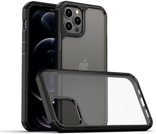iPaky Apple iPhone 13 Hoesje Hybride Back Cover Transparant/Zwart afbeelding 6