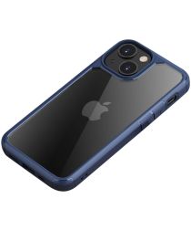 iPaky Apple iPhone 13 Hoesje Hybride Back Cover Transparant/Blauw