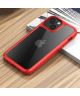 iPaky Apple iPhone 13 Mini Hoesje Hybride Back Cover Transparant/Rood