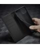 Apple iPhone 13 Pro Max Hoesje Carbon Fiber Wallet Book Case Zwart