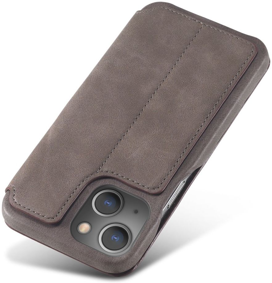 LC.IMEEKE Apple iPhone 13 Hoesje Retro Portemonnee Book Case Coffee afbeelding 10