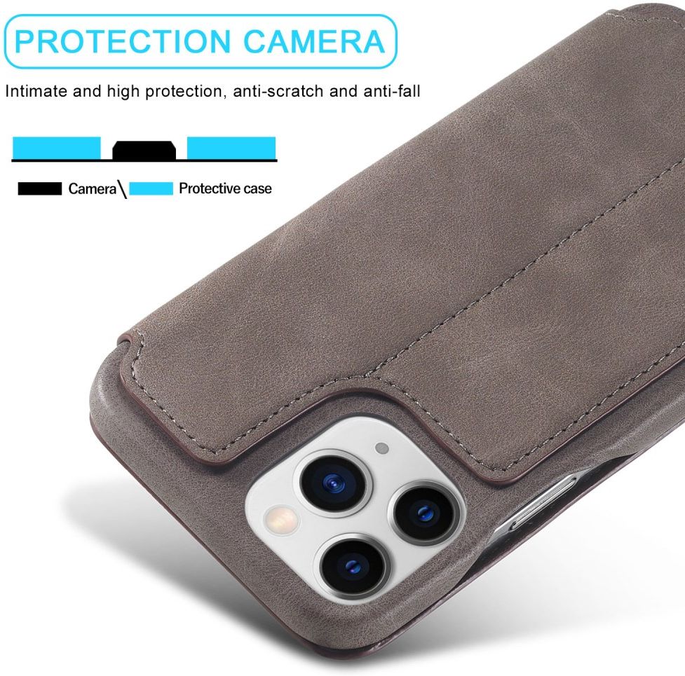 LC.IMEEKE Apple iPhone 13 Pro Hoesje Portemonnee Book Case Coffee afbeelding 6