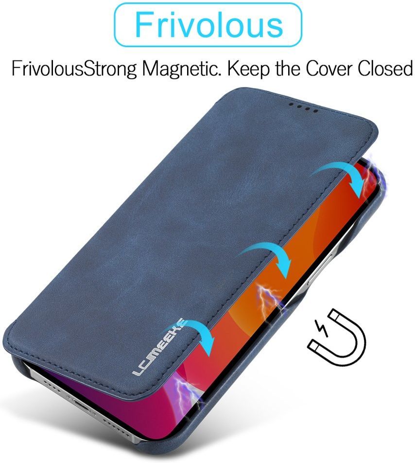 LC.IMEEKE Apple iPhone 13 Pro Hoesje Portemonnee Book Case Blauw afbeelding 7
