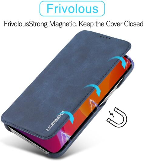 LC.IMEEKE Apple iPhone 13 Pro Hoesje Portemonnee Book Case Blauw afbeelding 7