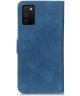 KHAZNEH Samsung Galaxy A03s Hoesje Vintage Wallet Book Case Blauw