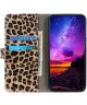 Samsung Galaxy A03s Hoesje Portemonnee Book Case Luipaard Print