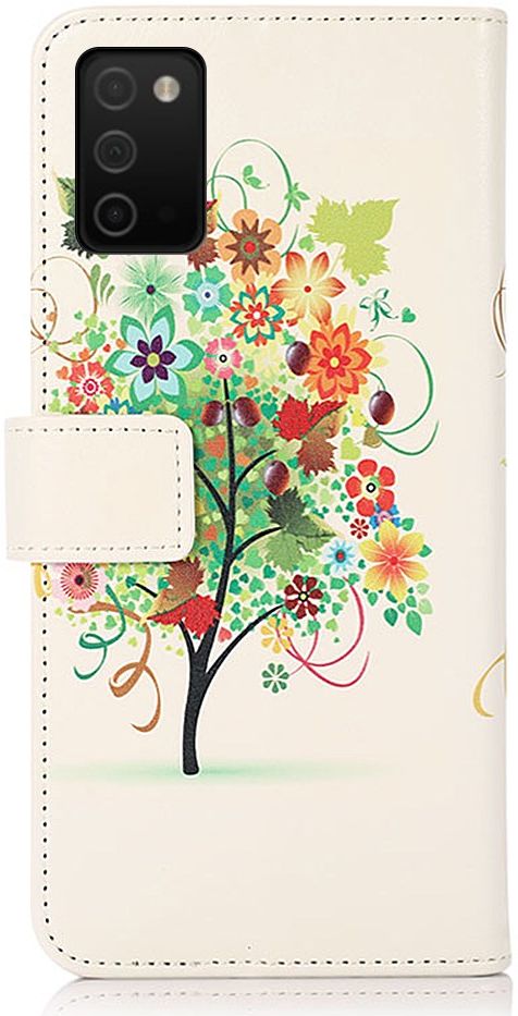 Samsung Galaxy A03s Hoesje Portemonnee Book Case Flower Print afbeelding 6