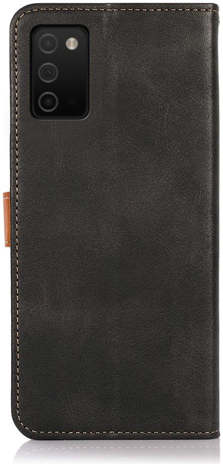 KHAZNEH Samsung Galaxy A03s Hoesje Duo Color Wallet Book Case Zwart afbeelding 3